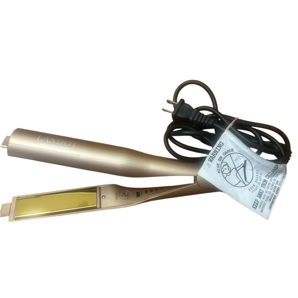 LANDOT Professional Hair Straightener Flat Iron – Gold HS-058